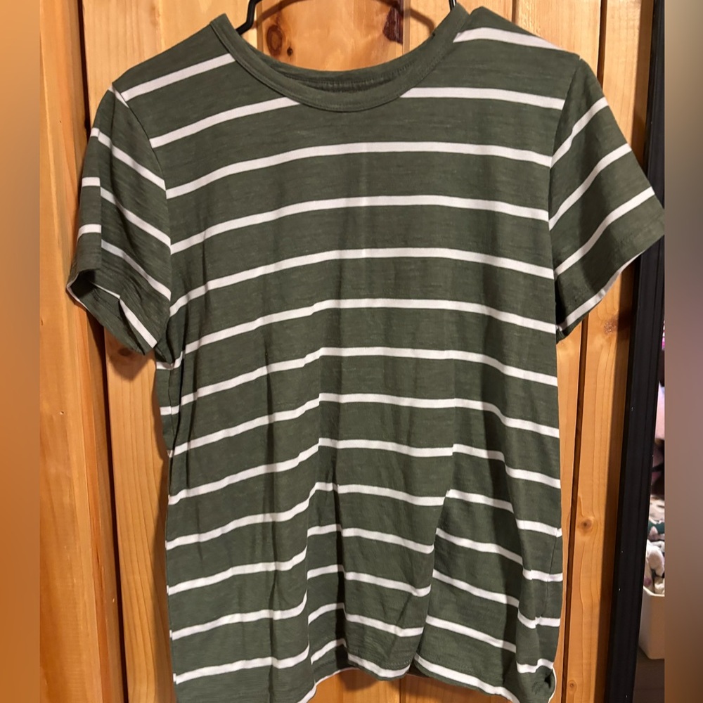 Green striped shirt